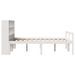 Lit bibliothèque sans matelas blanc 140x190 cm bois pin massif - Photo n°5