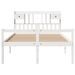 Lit bibliothèque sans matelas blanc 140x190 cm bois pin massif - Photo n°4