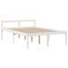 Lit bibliothèque sans matelas blanc 140x190 cm bois pin massif - Photo n°8