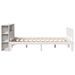 Lit bibliothèque sans matelas blanc 140x190 cm bois pin massif - Photo n°5