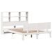 Lit bibliothèque sans matelas blanc 140x190 cm bois pin massif - Photo n°3