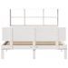 Lit bibliothèque sans matelas blanc 140x190 cm bois pin massif - Photo n°4