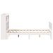 Lit bibliothèque sans matelas blanc 140x190 cm bois pin massif - Photo n°5