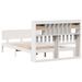 Lit bibliothèque sans matelas blanc 140x190 cm bois pin massif - Photo n°6