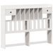 Lit bibliothèque sans matelas blanc 140x190 cm bois pin massif - Photo n°7