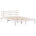 Lit bibliothèque sans matelas blanc 140x190 cm bois pin massif - Photo n°8