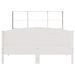 Lit bibliothèque sans matelas blanc 140x190 cm bois pin massif - Photo n°4