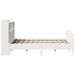 Lit bibliothèque sans matelas blanc 140x190 cm bois pin massif - Photo n°5