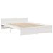 Lit bibliothèque sans matelas blanc 150x200 cm bois pin massif - Photo n°8