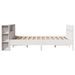 Lit bibliothèque sans matelas blanc 150x200 cm bois pin massif - Photo n°5