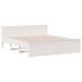 Lit bibliothèque sans matelas blanc 180x200 cm bois pin massif - Photo n°9