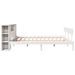 Lit bibliothèque sans matelas blanc 180x200 cm bois pin massif - Photo n°7