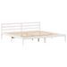 Lit bibliothèque sans matelas blanc 180x200 cm bois pin massif - Photo n°6