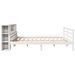 Lit bibliothèque sans matelas blanc 180x200 cm bois pin massif - Photo n°5