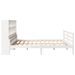 Lit bibliothèque sans matelas blanc 180x200 cm bois pin massif - Photo n°5