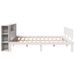 Lit bibliothèque sans matelas blanc 180x200 cm bois pin massif - Photo n°5