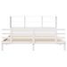 Lit bibliothèque sans matelas blanc 180x200 cm bois pin massif - Photo n°4