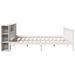 Lit bibliothèque sans matelas blanc 200x200 cm bois pin massif - Photo n°7