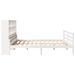 Lit bibliothèque sans matelas blanc 200x200 cm bois pin massif - Photo n°5