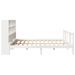 Lit bibliothèque sans matelas blanc 200x200 cm bois pin massif - Photo n°5