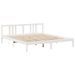 Lit bibliothèque sans matelas blanc 200x200 cm bois pin massif - Photo n°8