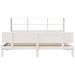 Lit bibliothèque sans matelas blanc 200x200 cm bois pin massif - Photo n°4