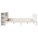 Lit bibliothèque sans matelas blanc 200x200 cm bois pin massif - Photo n°5