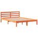 Lit bibliothèque sans matelas cire marron 120x190cm bois massif - Photo n°8