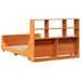 Lit bibliothèque sans matelas cire marron 120x190cm bois massif - Photo n°8