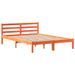 Lit bibliothèque sans matelas cire marron 135x190 cm pin massif - Photo n°5