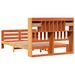 Lit bibliothèque sans matelas cire marron 140x190 cm pin massif - Photo n°8