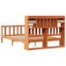 Lit bibliothèque sans matelas cire marron 140x190 cm pin massif - Photo n°8