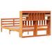 Lit bibliothèque sans matelas cire marron 140x190 cm pin massif - Photo n°6