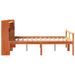 Lit bibliothèque sans matelas cire marron 140x190 cm pin massif - Photo n°5