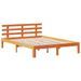 Lit bibliothèque sans matelas cire marron 140x190 cm pin massif - Photo n°8