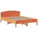 Lit bibliothèque sans matelas cire marron 140x190 cm pin massif - Photo n°8