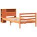 Lit bibliothèque sans matelas cire marron 75x190 cm bois massif - Photo n°3