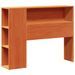 Lit bibliothèque sans matelas cire marron 75x190 cm bois massif - Photo n°7