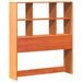 Lit bibliothèque sans matelas cire marron 75x190 cm bois massif - Photo n°7