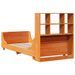 Lit bibliothèque sans matelas cire marron 75x190 cm bois massif - Photo n°8