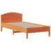 Lit bibliothèque sans matelas cire marron 75x190 cm pin massif - Photo n°8