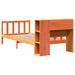 Lit bibliothèque sans matelas cire marron 90x190 cm bois massif - Photo n°6