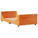 Lit bibliothèque sans matelas cire marron 90x190 cm bois massif - Photo n°5