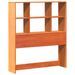 Lit bibliothèque sans matelas cire marron 90x190 cm bois massif - Photo n°6