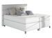 Lit boxspring 140x200 cm simili cuir blanc Mador - Photo n°1