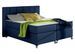 Lit boxspring 140x200 cm simili cuir bleu marine Balfor - Photo n°1