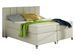 Lit boxspring 140x200 cm simili cuir crème Balfor - Photo n°1