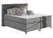Lit boxspring 140x200 cm simili cuir gris clair Mador - Photo n°1