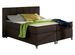 Lit boxspring 140x200 cm simili cuir marron Balfor - Photo n°1