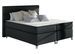 Lit boxspring 140x200 cm simili cuir noir Mador - Photo n°1